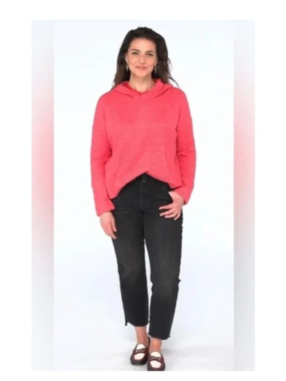 Cabi Sidekick Hoodie #4473 Reddish pink Small